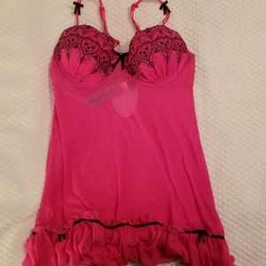 Sexy pink and black "teddy"